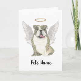Brindle English Bulldog Sympathy Memorial Kaart
