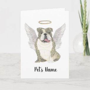 Brindle English Bulldog Sympathy Memorial Kaart