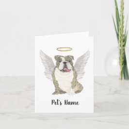 Brindle English Bulldog Sympathy Memorial Kaart