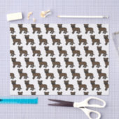 Brindle English Staffie Cute Cartoon Dog Patroon Tissuepapier (Craft)