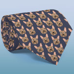 Brindle French Bulldog Blue Stropdas<br><div class="desc">Een leuke kleine Brindle French Bulldog of Frenchie patroon op een donkerblauwe achtergrond. Geweldig voor alle hondenliefhebbers,  dierenartsen,  dierenartsen en dierenartsen. Originele kunst van Nic Squirrell.</div>
