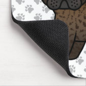 Brindle French Bulldog Cute Cartoon Dog Muismat (Hoek)