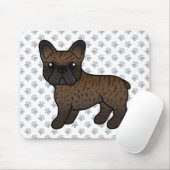 Brindle French Bulldog Cute Cartoon Dog Muismat (Met muis)