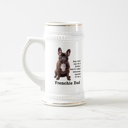 Brindle French Bulldog Dad Bierpul (Links)