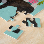 Brindle French Bulldog  Florals Legpuzzel (Zijkant)