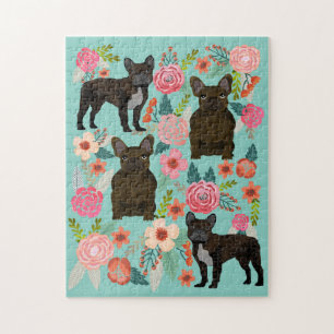 Brindle French Bulldog  Florals Legpuzzel