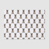 Brindle French Bulldog / Frenchie Cute Dog Pattern Tissuepapier (Voorkant)