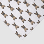 Brindle French Bulldog / Frenchie Cute Dog Pattern Tissuepapier (Detail)