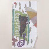 Brindle French Bulldog, Frenchie, Modern Strandlaken (Voorkant)