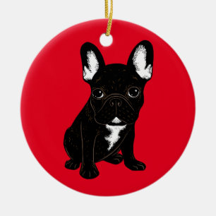 Brindle French Bulldog Keramisch Ornament