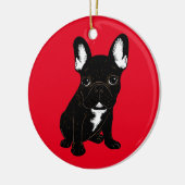 Brindle French Bulldog Keramisch Ornament (Links)