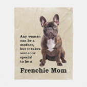 Brindle French Bulldog mama Fleece Deken (Voorkant)