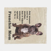 Brindle French Bulldog mama Fleece Deken (Voorkant (Horizontaal))
