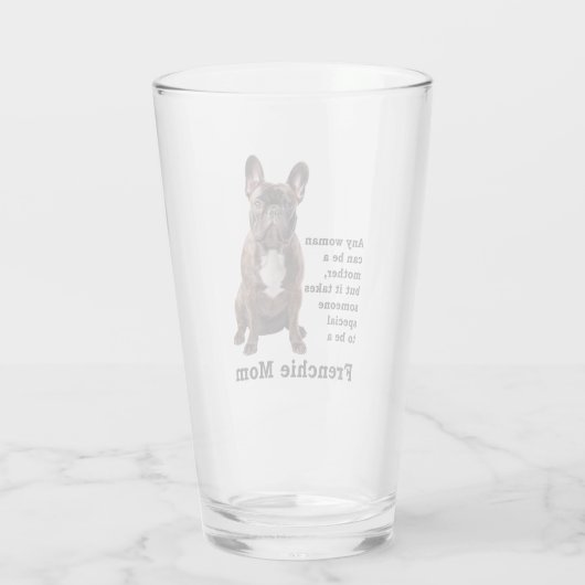 Brindle French Bulldog mama Glas (Achterkant)