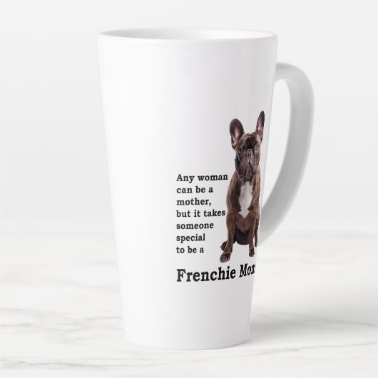 Brindle French Bulldog mama Latte Mok (Rechterhoek)