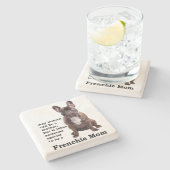 Brindle French Bulldog mama Stenen Onderzetter (Zijkant)