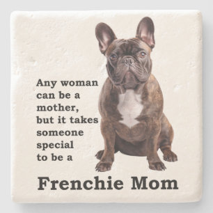 Brindle French Bulldog mama Stenen Onderzetter