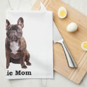 Brindle French Bulldog mama Theedoek (Quarter Fold)
