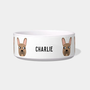 Brindle French Bulldog Name Bowl Voerbakje