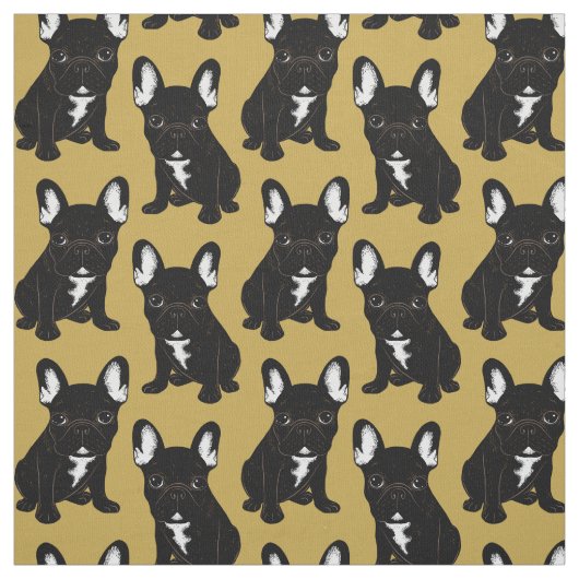 Brindle French Bulldog Stof (Swatch)