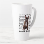 Brindle French Bulldog Traits Latte Mok (Rechterhoek)