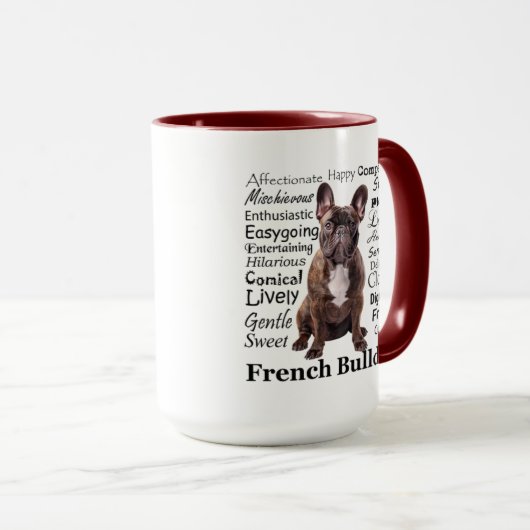 Brindle French Bulldog Traits Mok (Voorkant rechts)