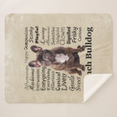 Brindle French Bulldog Traits Sherpa Deken (Voorkant (horizontaal))