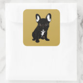 Brindle French Bulldog Vierkante Sticker (Tas)