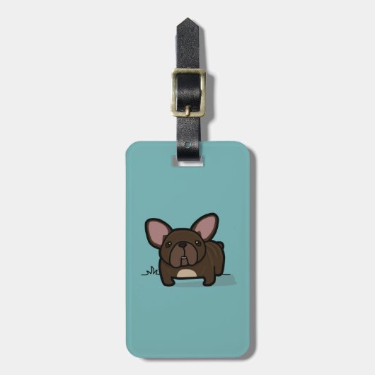 Brindle Frenchie Bagagelabel (Voorkant verticaal)