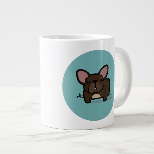 Brindle Frenchie Grote Koffiekop (Voorkant rechts)