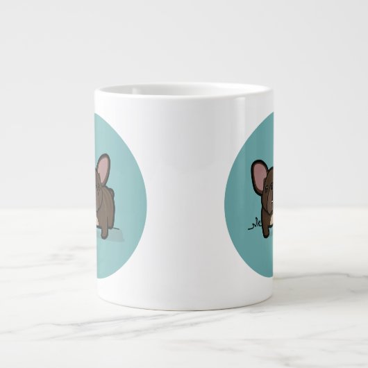 Brindle Frenchie Grote Koffiekop (Voorkant)