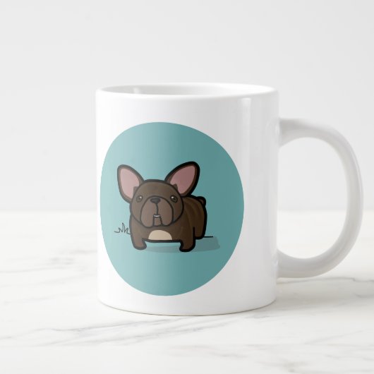 Brindle Frenchie Grote Koffiekop (Rechts)