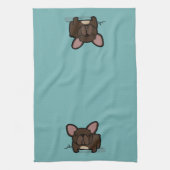 Brindle Frenchie Theedoek (Verticaal)