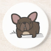 Brindle Frenchie Zandsteen Onderzetter (Voorkant)