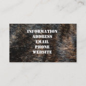 Brindle Fur Texture Camouflage Visitekaartje (Achterkant)