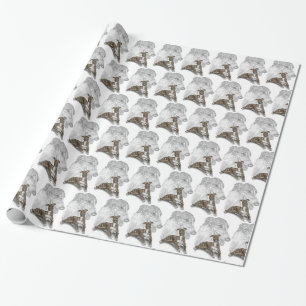 Brindle Greyhound Dog Art Cadeaupapier
