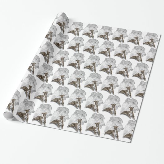 Brindle Greyhound Dog Art Cadeaupapier (Uitgerold)