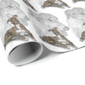 Brindle Greyhound Dog Art Cadeaupapier (Rol Hoek)