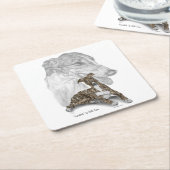 Brindle Greyhound Dog Art Kartonnen Onderzetters (Schuin)
