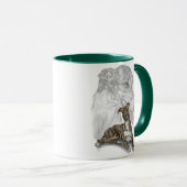 Brindle Greyhound Dog Art Mok (Voorkant rechts)