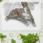 Brindle Greyhound Dog Art Theedoek (Gevouwen)