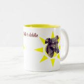 Brindle Greyhound Dog Face gepersonaliseerd Tweekleurige Koffiemok (Voorkant rechts)