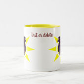 Brindle Greyhound Dog Face gepersonaliseerd Tweekleurige Koffiemok (Center)