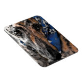 Brindle Greyhound in haar vakantie Bandana Magneet (Rechterzijde)