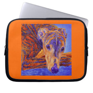 Brindle Greyhound-laptophoes - "Ace" Laptop Sleeve