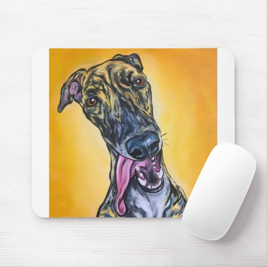 Brindle Greyhound Muismat (Met muis)