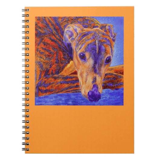 Brindle Greyhound Notitieboek - "Ace" (Voorkant)