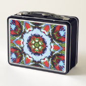Brindle Kaleidoscoop Metalen Lunchbox (Achterkant)