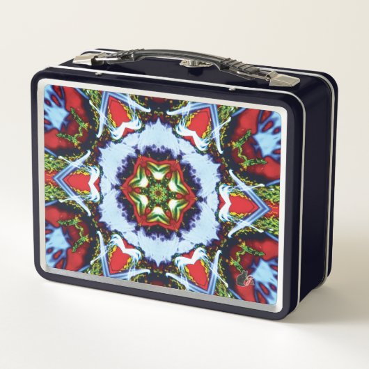 Brindle Kaleidoscoop Metalen Lunchbox (Achterkant)