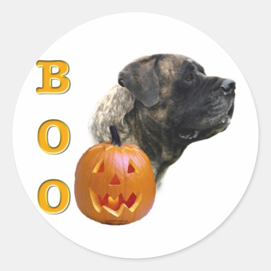 Brindle Mastiff Boo Sticker (Voorkant)